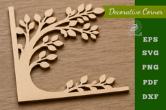 Tree Lasercut Corner SVG Product Image 1