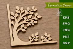 Tree Lasercut Corner SVG Product Image 1