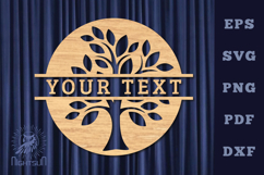 Tree Life Lasercut Split Monogram SVG Product Image 1