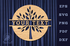Tree Life Lasercut Split Monogram SVG Product Image 1