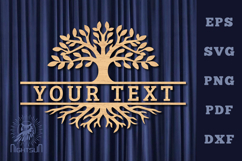 Tree Life Lasercut Split Monogram SVG Product Image 1