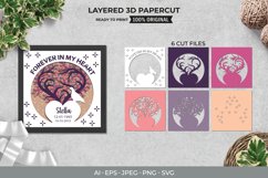 3D Papercut Tree Memorial with Forever in My Heart Template Product Image 1