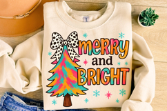 Merry And Bright PNG, Holiday PNG, Christmas Tree PNG, Santa Product Image 4