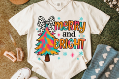 Merry And Bright PNG, Holiday PNG, Christmas Tree PNG, Santa Product Image 5