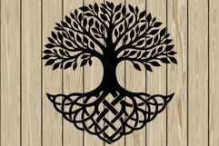 Tree of life celtic stencil silhouette SVG Product Image 1
