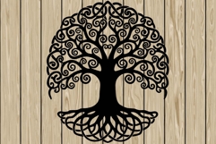 Tree of life celtic stencil silhouette SVG Product Image 1