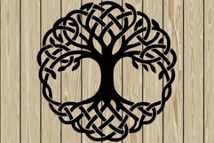 Tree of life celtic stencil silhouette SVG Product Image 1