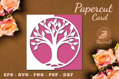 Tree Of Life Papercut Card SVG Product Image 1