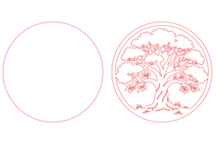 Tree of Life Round Laser Cut SVG Product Image 2