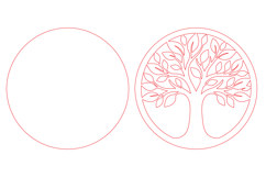 Tree of Life Round Laser Cut SVG Product Image 2