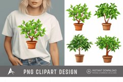 Watercolor Tree Pot Clipart Product Image 1