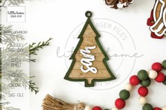 Christmas Tree Silhouette Laser Ornament Product Image 1