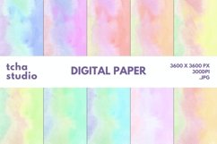Tree Wave Watercolor Digital Papers Background Product Image 1