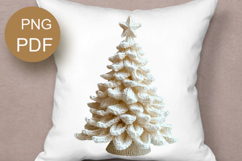 Knitted Christmas tree png Sublimation design Sublimated Product Image 1