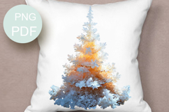 Crystals Christmas tree Sublimation png Merry Christmas art Product Image 1