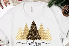 Merry Christmas Trees png, Glitter Plaid Christmas Tree Png Product Image 3