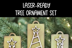 Christmas Tree Tag Laser Ready SVGs | Four Laser SVG Designs Product Image 5