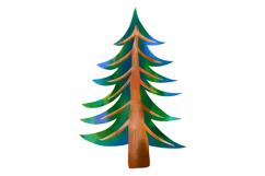 Hand Drawn Forest Trees and Green Plants Product Image 6