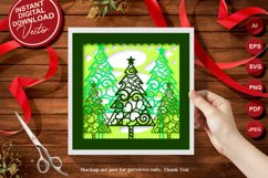 Papercut 3D Christmas Tree Decoration Layered Template Product Image 5