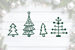 Doodle Christmas Trees SVG Product Image 1