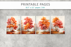 artistic autumn tree illustrations printable Product Image 2