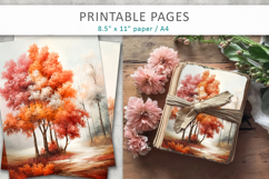 artistic autumn tree illustrations printable Product Image 1