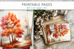 artistic autumn tree illustrations printable Product Image 6