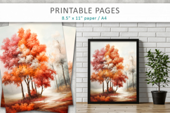 artistic autumn tree illustrations printable Product Image 7