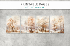 artistic tree illustrations, junk journal papers Product Image 2