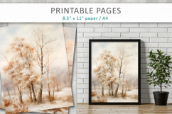 artistic tree illustrations, junk journal papers Product Image 8