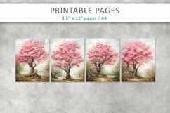 artistic tree illustrations, nature junk journal Product Image 2