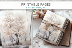 artistic winter tree illustrations printable Product Image 1