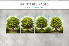 artistic tree illustrations, nature themed scrapbook Product Image 2