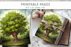 artistic tree illustrations, nature themed scrapbook Product Image 5