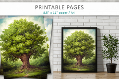 artistic tree illustrations, nature themed scrapbook Product Image 8