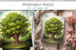 artistic tree illustrations, nature themed scrapbook Product Image 9