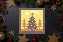 Trees Shooting Star Christmas Shadow Box Product Image 1