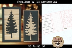 Woodland Pine Tree Sign Design | Two Laser Cut SVG Signs Product Image 2