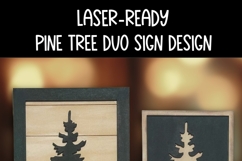 Woodland Pine Tree Sign Design | Two Laser Cut SVG Signs Product Image 4