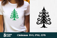 Christmas tree SVG design | Christmas tree silhouette SVG Product Image 1