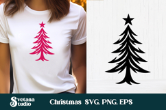 Christmas tree SVG design | Christmas tree silhouette SVG Product Image 1