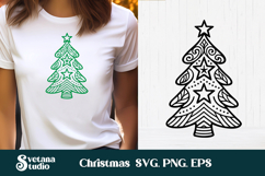 Christmas tree SVG design | Christmas tree silhouette SVG Product Image 1