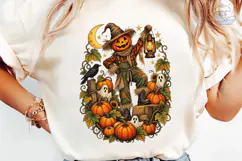 Halloween Scarecrow Pumpkin PNG Shirt Product Image 1