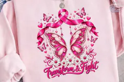 Transform & Fight Butterfly PNG Shirt Product Image 3