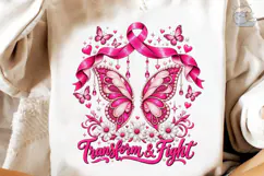 Transform & Fight Butterfly PNG Shirt Product Image 4