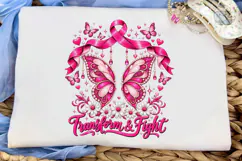Transform & Fight Butterfly PNG Shirt Product Image 5