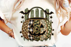 Halloween Pumpkin Bucket PNG Shirt Product Image 6