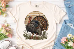 Vintage Turkey PNG Thanksgiving Shirt Product Image 2