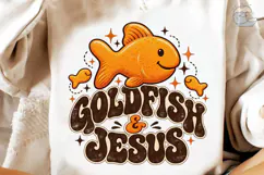 Goldfish & Jesus PNG Retro Shirt Design Product Image 4