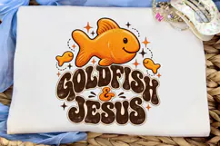 Goldfish & Jesus PNG Retro Shirt Design Product Image 5